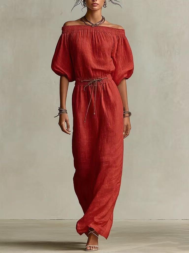 2026 Elegant Summer Casual Solid Color Women's Two-Piece Pants Suit