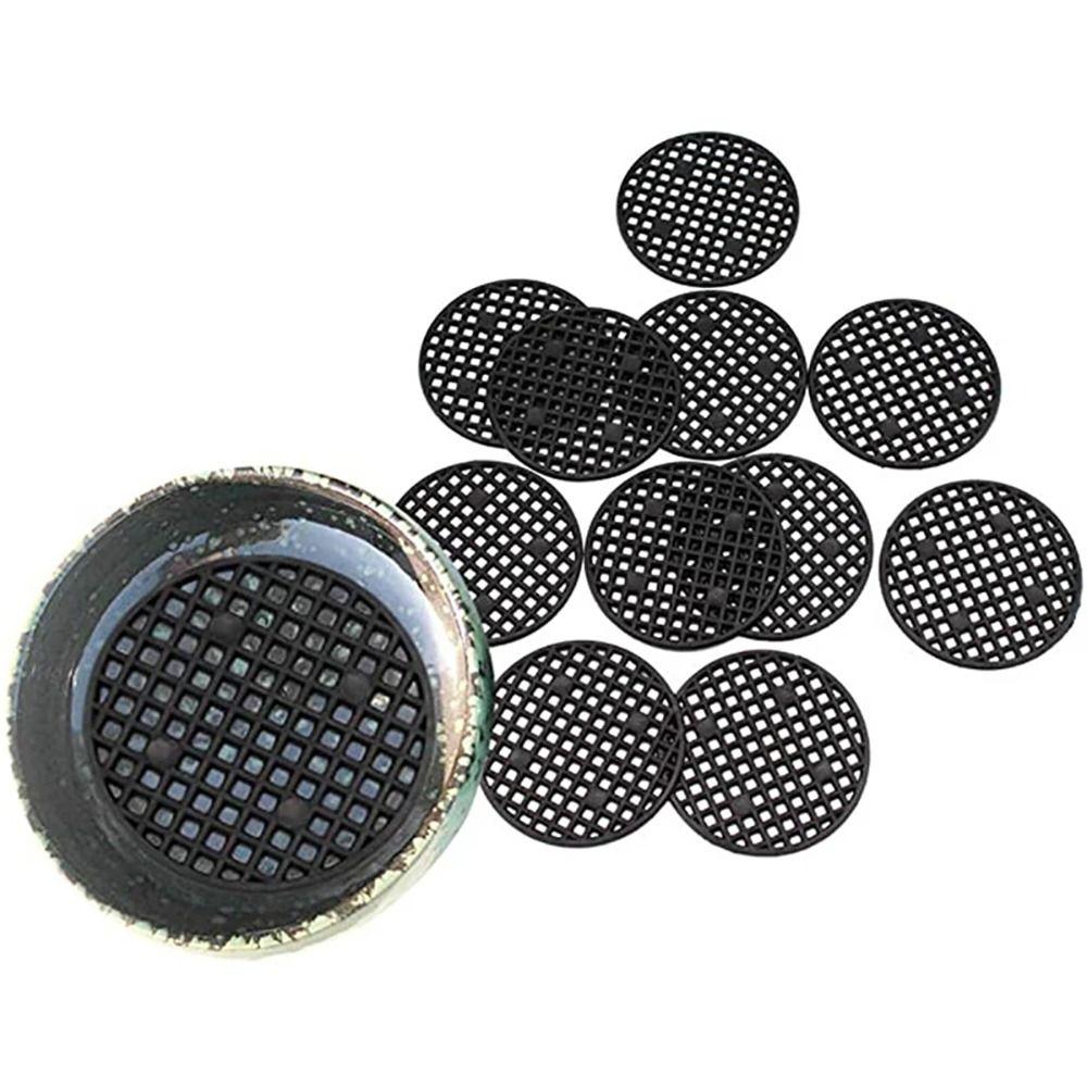 100/200/300Pcs Plastic Round Flowerpot Gasket Leak-proof Anti-corrosion Mesh Grid Mat