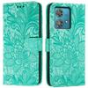 For Motorola Edge 40 Neo 5G Case Lace Flowers PU Leather Flip Wallet Phone Cover