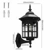 D2 Solar Flame Hanging Lantern Lights Outdoor IP65 3 Modes Solar Powered Lamp Wall Mounted Lights Fence Patio Porch Garden Decor