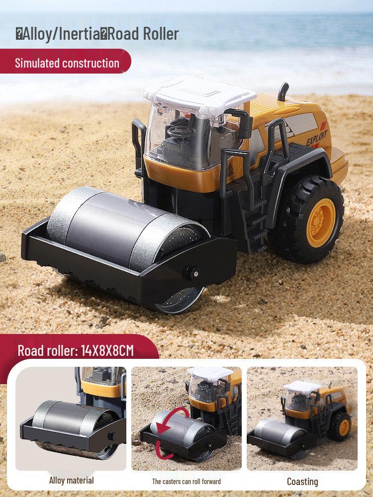 Extra Large Alloy Engineering Toy: Roller, Excavator, Bulldozer, Loader for Boys Aged 2-3 Years