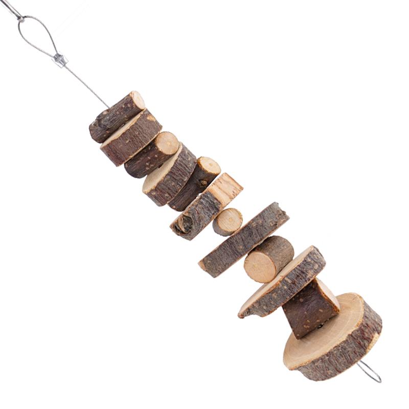 

Natural Wood Chew Toy Wood Sticks for Small Pet Hamster Rabbit Apple Wood Molar String Squirrels Tooth Grinding Toy Pet Supplies