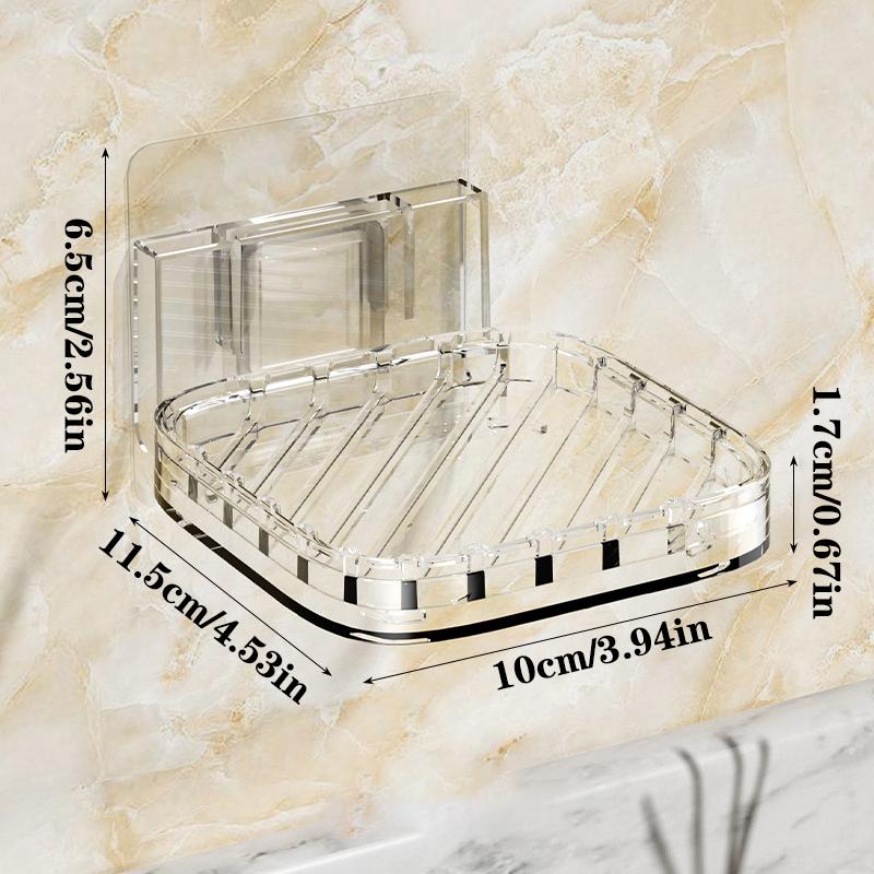 

Дренажная мыльница без сверления и наклеивания, настенная мыльница, креативная большая мыльница, мыльница для ванной комнаты прозрачный
