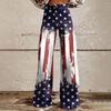 Wide Leg Flare Jeans For Women With Pockets Baggy Pants Vintage Floral Print High Waisted Loose Pant
