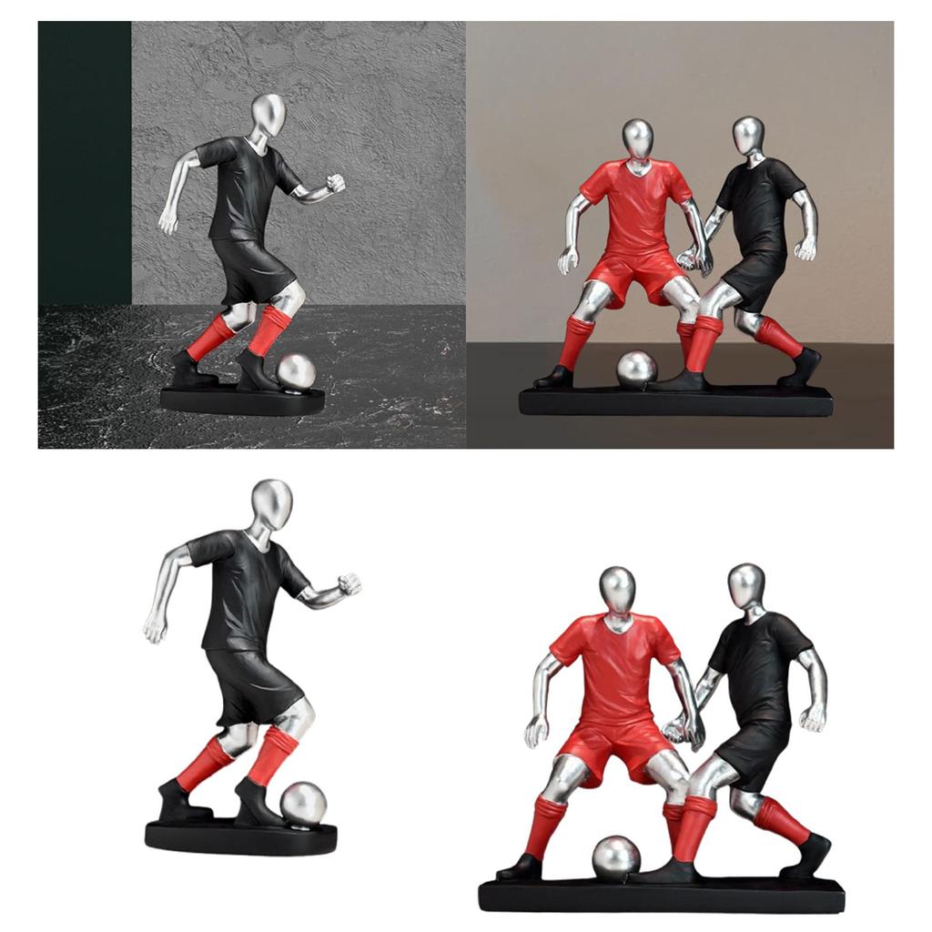 Resin Figurine Football Player Statue Birthday Gift Decorative Crafts Tabletop
