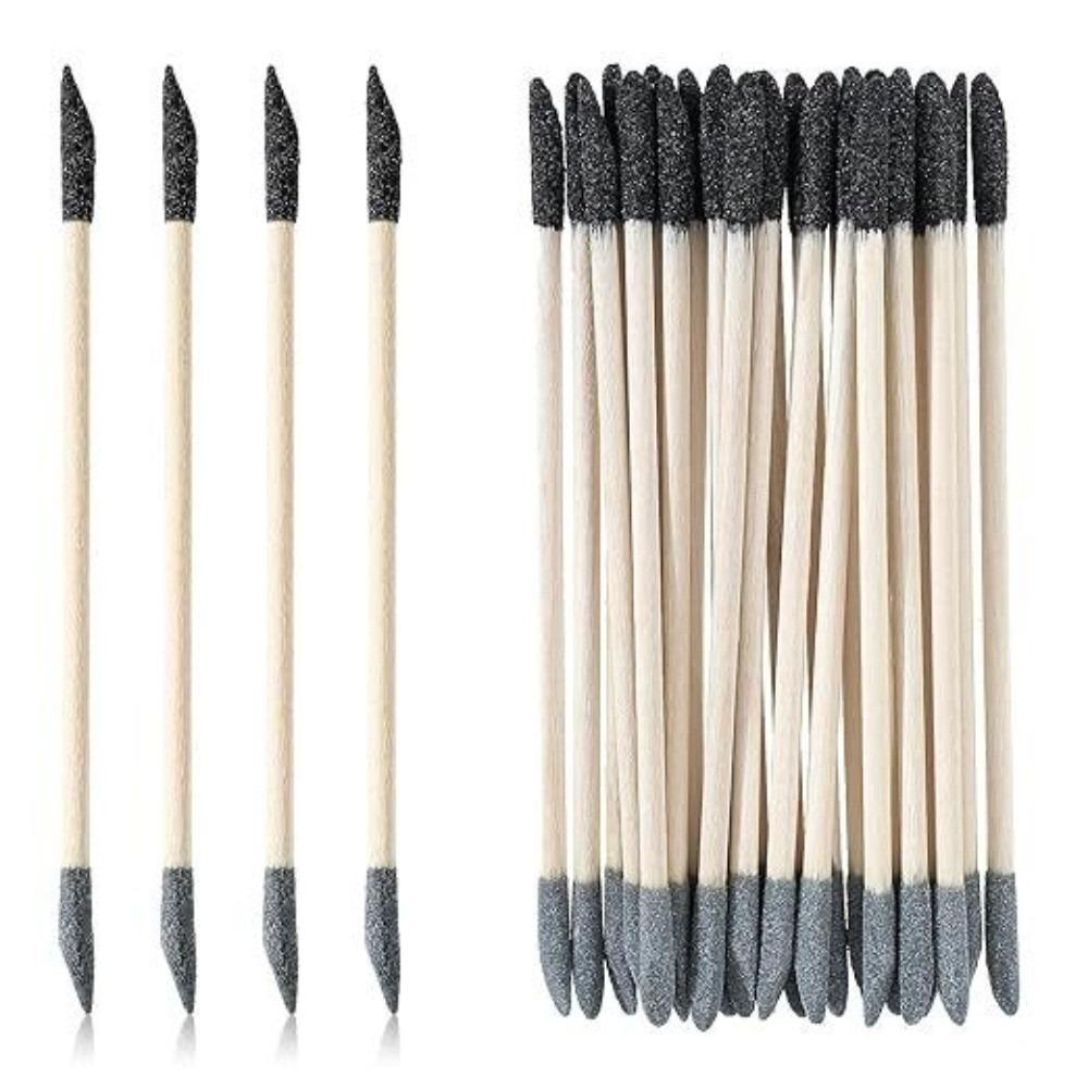 Double Ended Double Side Sanding Twigs 2 Sanding Size Fine Detailing Polishing Sticks Wood dual-headed 50pcs