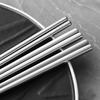 304 Stainless Steel Anti-slip Chopsticks - 10 Pairs