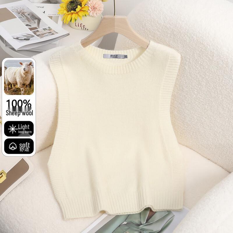 

SNOWFLYING Women s Seamless 100% Wool Knit Vest S