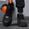 Męskie Czarne Buty do Koszykówki Codzienne Buty Skateboardowe Beżowe Wysokie Trampki do Biegania dla Studentów Duże Rozmiary