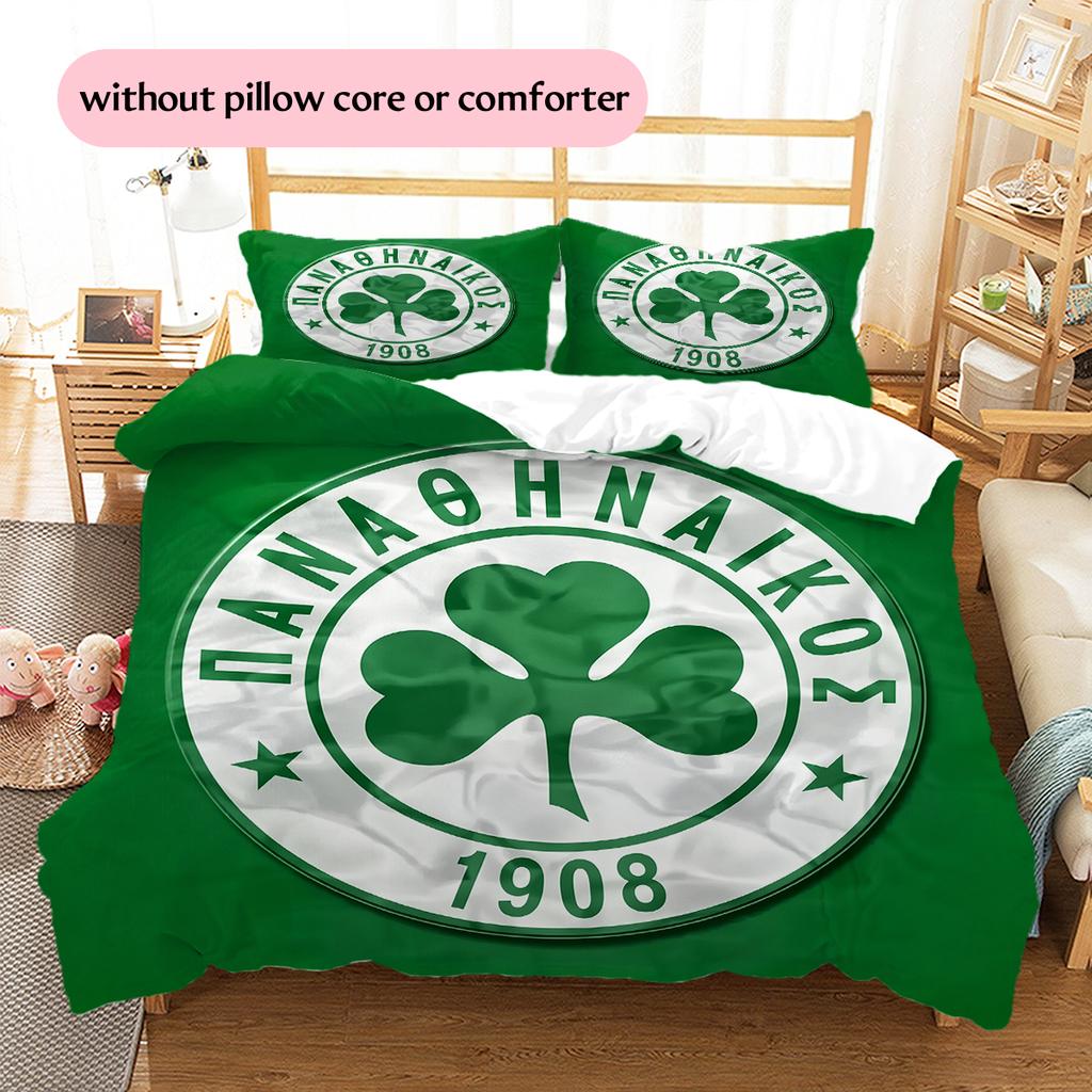 Biancheria da letto con motivo Panathinaikos FC Decorazione per la casa Regalo di compleanno (1 * copripiumino + 2 * federa, senza nucleo)