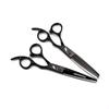 6.0-inch Black Painted Bearing Screw Hairdressing Barber & Thinning Scissors Set