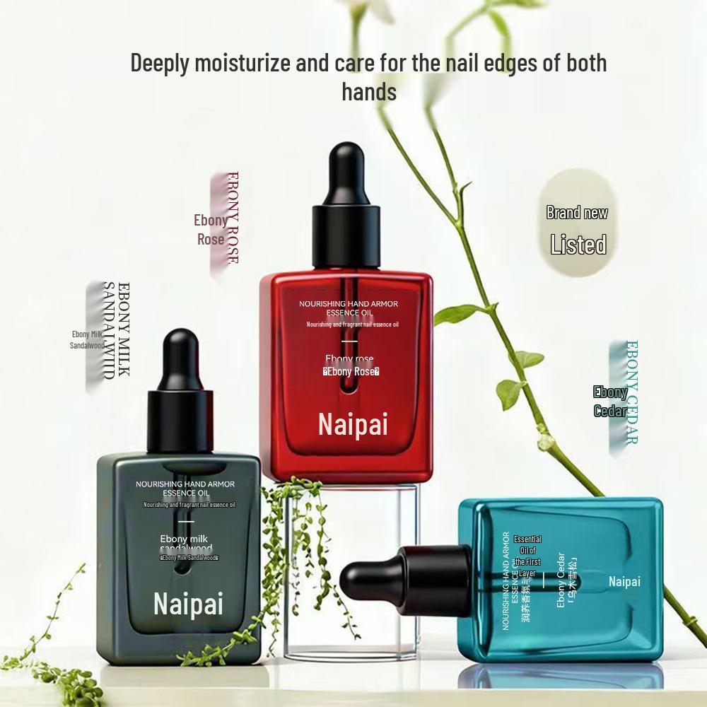 Naipairun Hand & Cuticle Oil: Moisturizing, Fragrance-Infused Care for Dry, Cracked Skin and Nails Ebony Rose 15ml