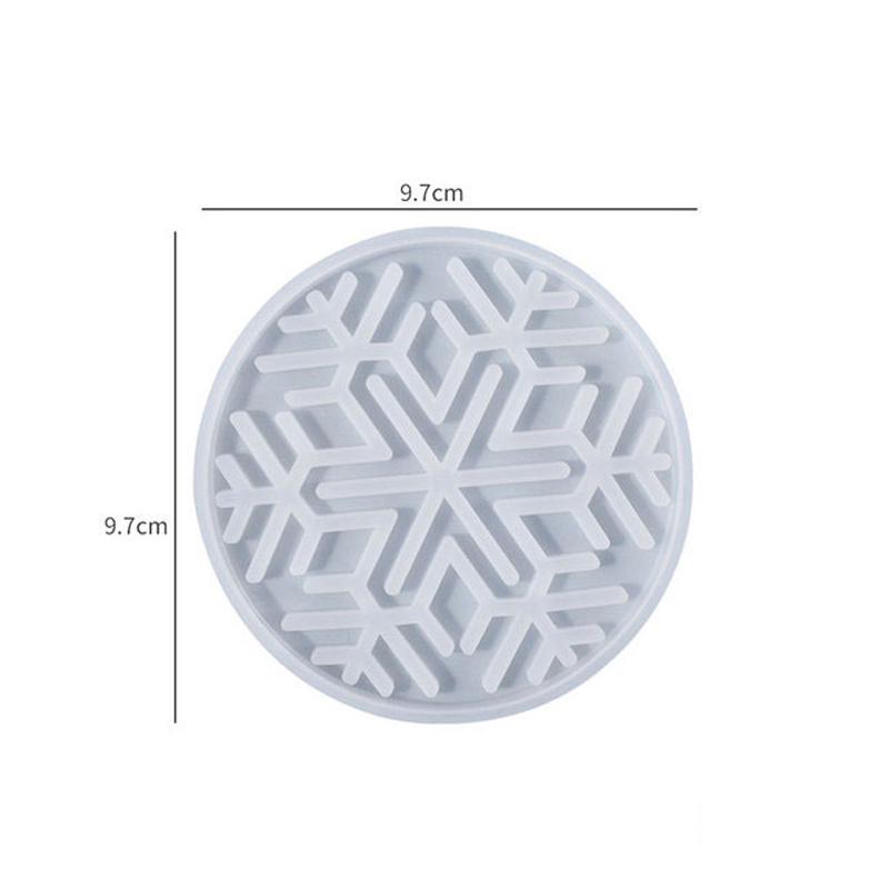 Mould DIY Crystal Resin Hollow Snowflake Heat-Resistant Coaster Mold Snowflake Hanging Ornament Christmas Series Silicone Molds
