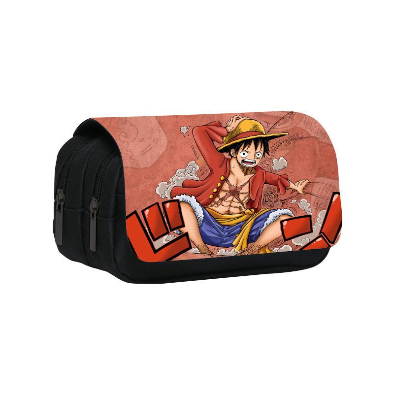 One Piece Double Layer Pencil Case With Nylon Material For Students And Stationery Storage