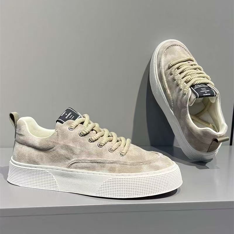 Men's Shoes Spring New Casual Canvas Shoes Men's Breathable Soft Sole Trendy Comfortable and Fashionable Sports Men's Board Shoes