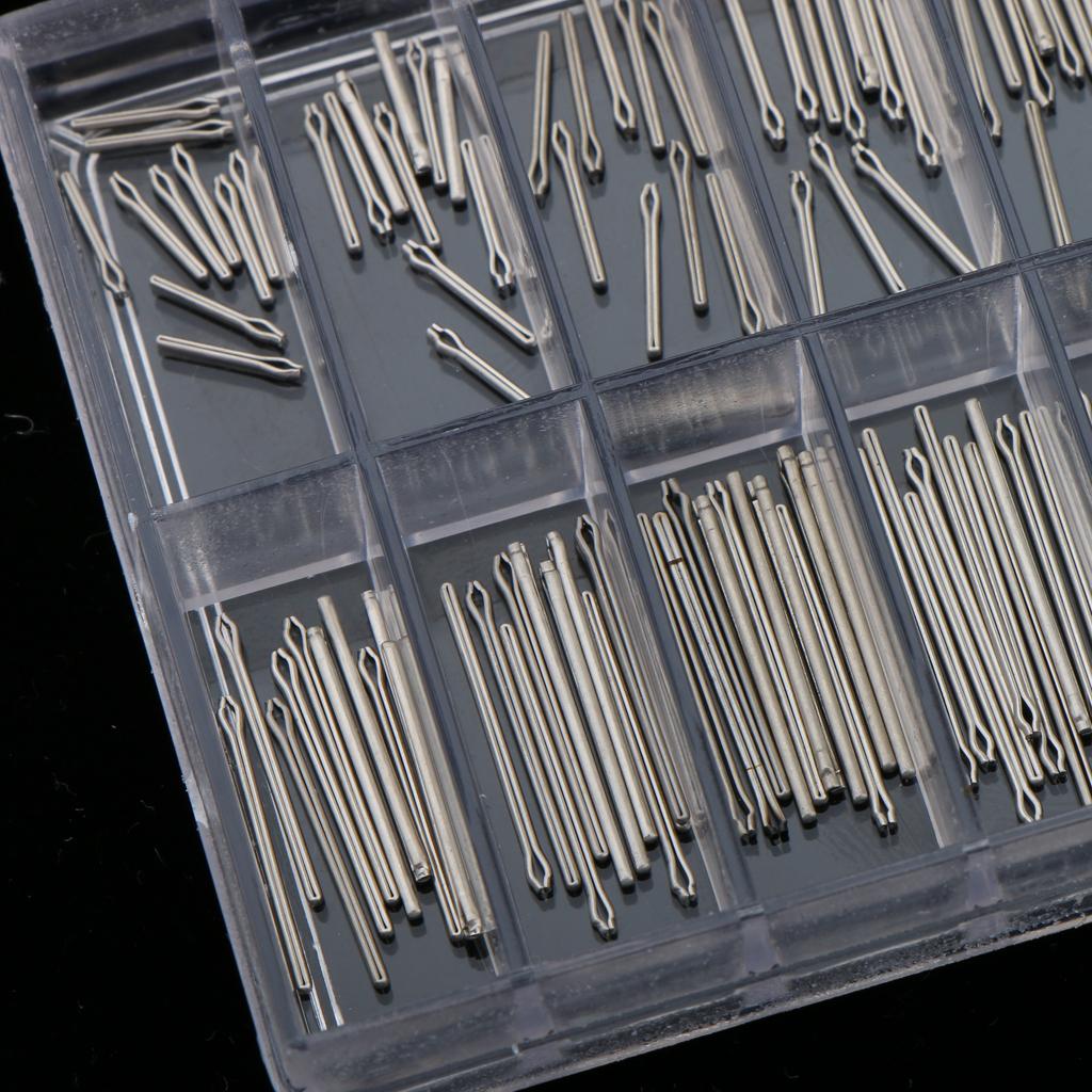 180 Pieces 8-25mm Stainless Steel Watch Band Cotter Pin Assortment Tool