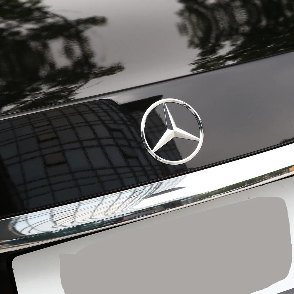 90mm ABS cromo negro Logo Mercedes emblema insignia de estrella trasera para Mercedes Benz W203 W206 W212 X253 W167 W166 W247 C