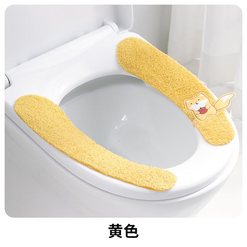 

Подушка для унитаза, наклейка для унитаза, бытовая, самоклеящаяся, универсальная, зимняя, накладка на унитаз Four Seasons #3306 жёлтый