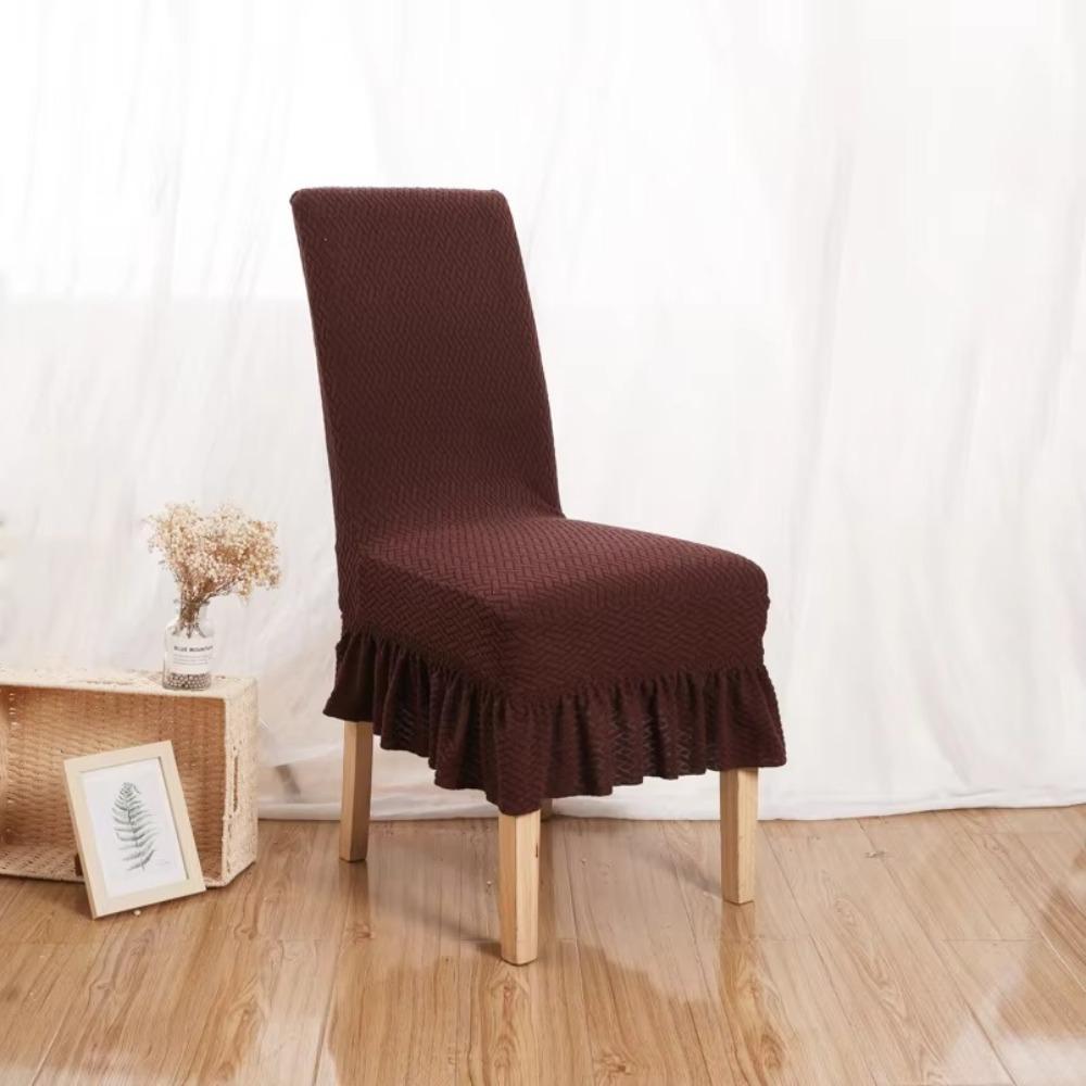Anti-dirty Skirt Dining Chair Cover Elastic Stool Slipcover Soft Seat Cover Home Decor