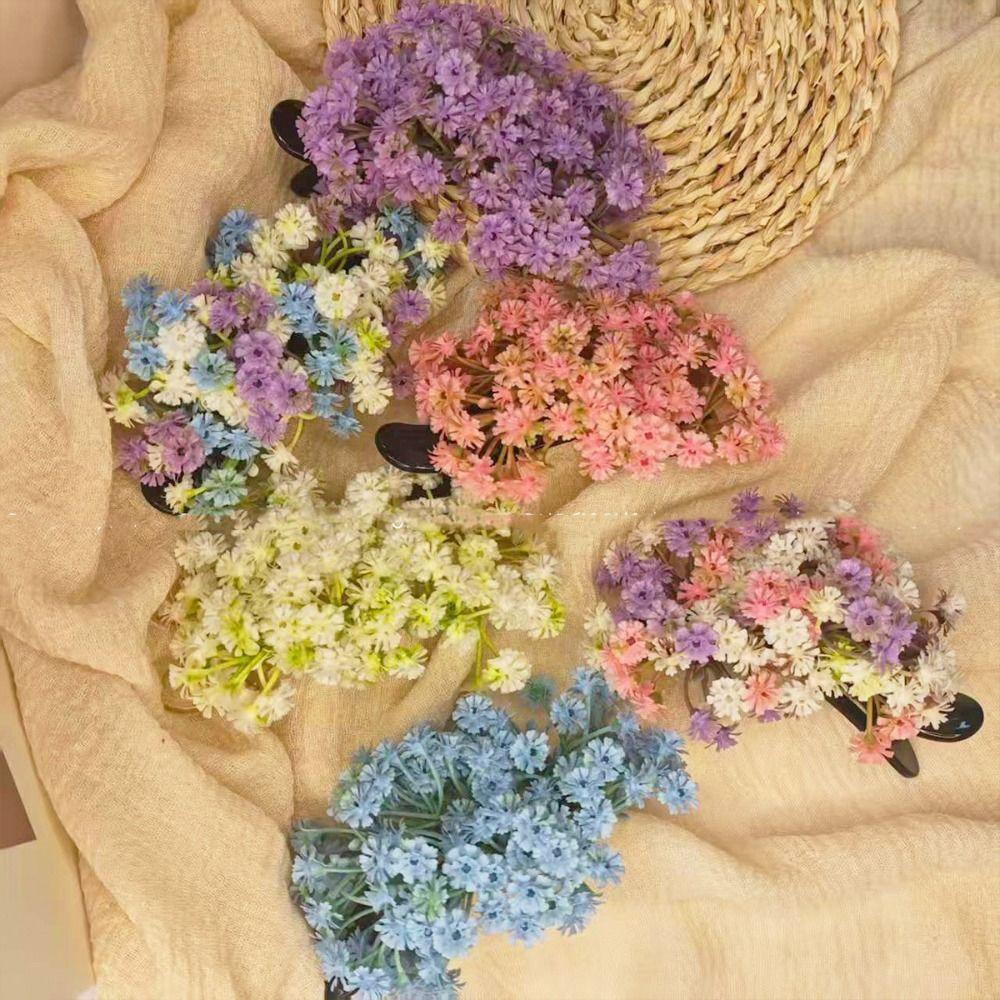 Bohemian Starry Sky Flower Hair Clip Sweet Thai Hairpin Headwear Floral Side Clip  Female