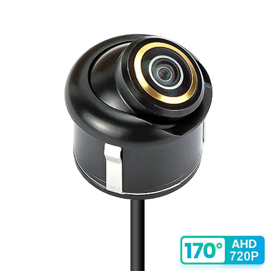 

Автомобильная камера заднего вида Объектив рыбий глаз Камера заднего вида автомобиля Регулируемая на 360° AHD1080P Мини Боковая/Передняя/Камера заднего вида Ночное видение Задний ход 12 V