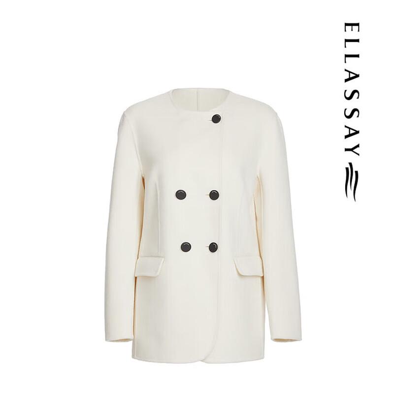 ELLASSAY Women's Autumn Wool Cashmere Blend Coat