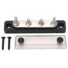 Battery Junction Block with Transparent Shell 4 Post M5 Terminal Power Distribution for Car RV Ships