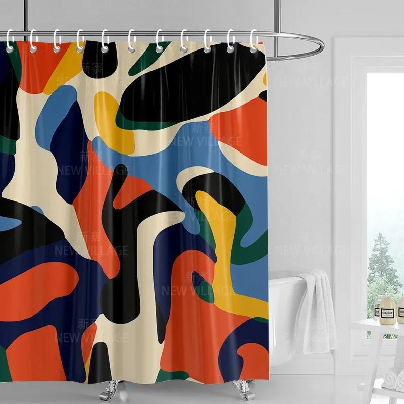 Dekoracja domu zasłony prysznicowe łazienka wodoodporna zasłona materiał Pokój dzienny Nowoczesny Nordycki Nowoczesny prosty wzór geometryczny