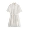Kaslead New Arrival Women's Clothing Fashion Style Fashion Hollowed-out Embroidery Short Short Sleeve Dress 4877010