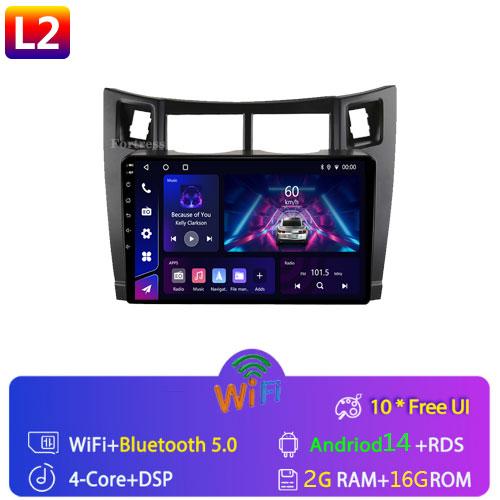 

4G+64G автомобильный мультимедийный проигрыватель для Toyota Yaris 2007 Radio Fascia Car Radio 2005 - 2012 Android GPS навигатор 2 Din carplay стерео