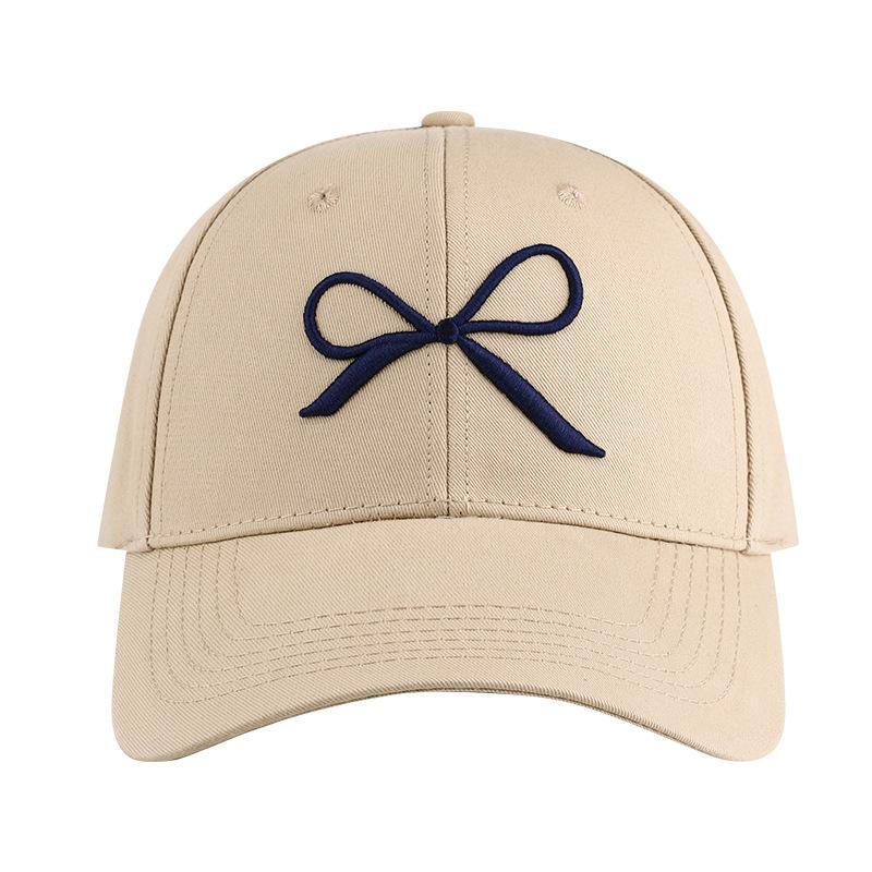 Korean Style Bow Hard Top Hat for Women Fashionable and Versatile Baseball Cap Outdoor Leisure  Face Showing Small Peaked Hat  Trendy