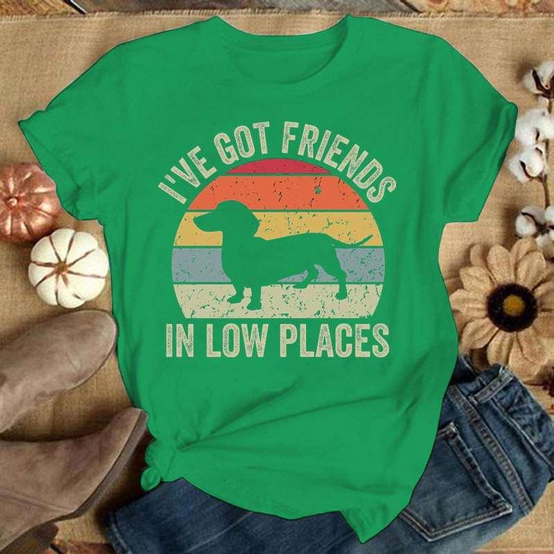

Милый такса У меня есть друзья в низких местах Принтованные футболки Женские футболки с коротким рукавом Смешные футболки с круглым вырезом Повседневные летние топы 3XL