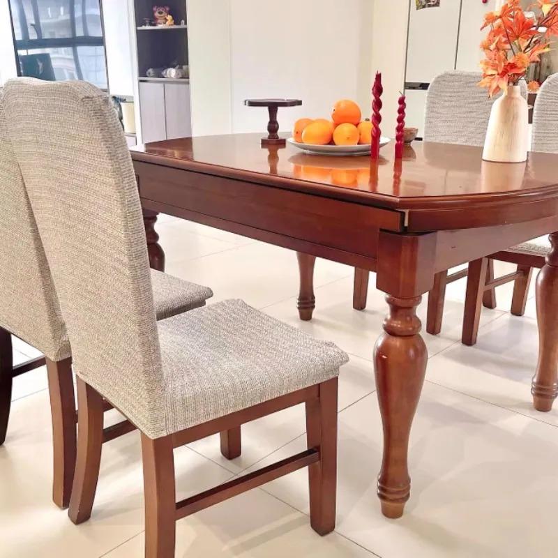 TPU Coated Waterproof Chair Cover with Back Universal Fit Custom Stretch Slipcover for Dining Room Kitchen Home Use