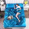Luxury Summer Quilts Soft Emulation Silky Satin Quilted Quilt Machine Washable Air-conditioning Comforter Bedspread Thin Blanket