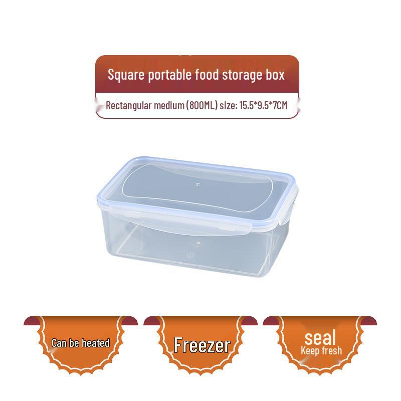 Rechteckige Transparente Frischhalte-Kunststoff-Lebensmittelaufbewahrungsbox mit Deckel für Küche Kühlschrank