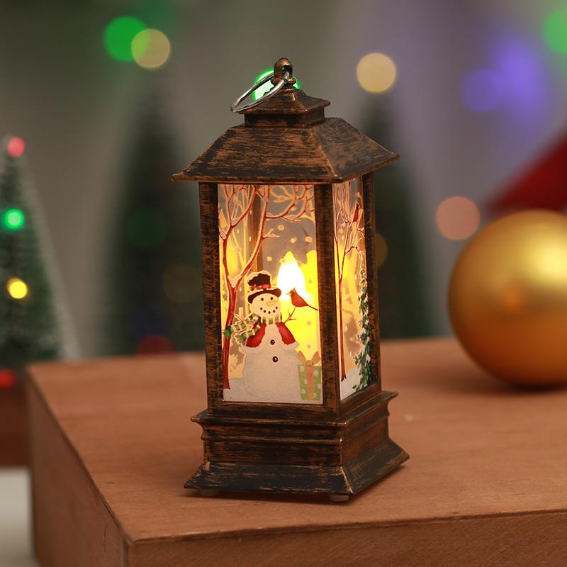 Santa Claus Christmas Lantern Candle Holder Night Light