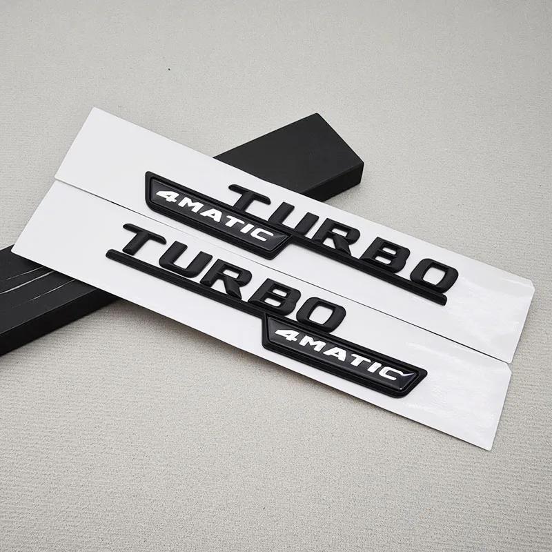 

2pcs 3D ABS TURBO 4MATIC Car Letters Side Fender Trim Badge Emblem Sticker For Mercedes Benz AMG A45 A35 X247 W117 Accessories