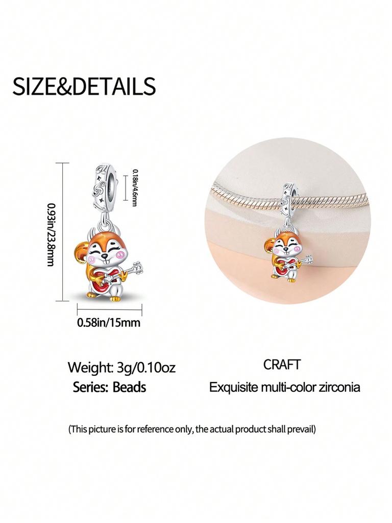 Charm Plata Copper Colors Autumn Owl Squirrel Bead Charms Pendants For Genuine Bracelets For Women DoItYourself Jewellery Love Gifts
