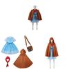 Cosplay Costume With Blue Floral Dress And Cape For Halloween And Anime Role Play