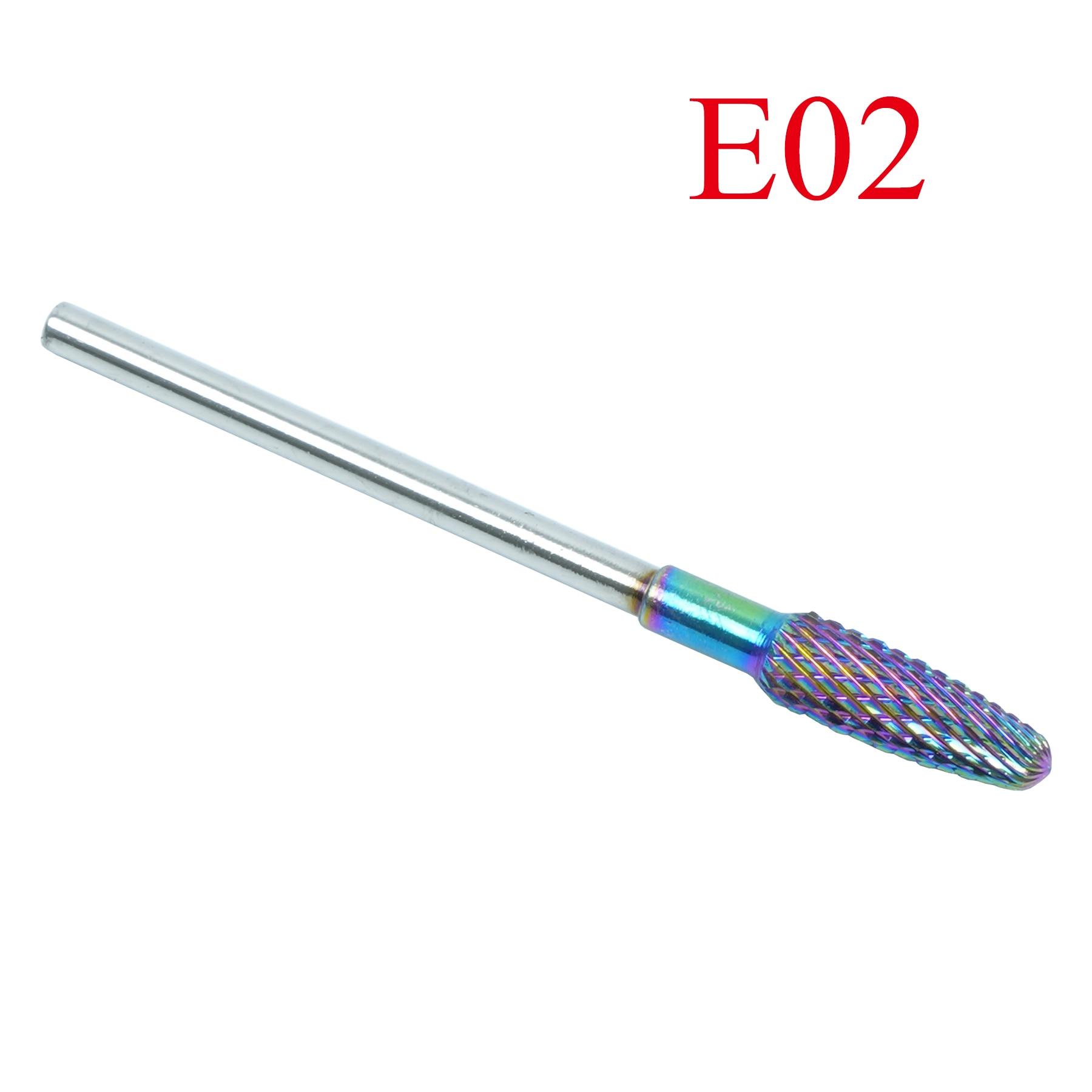 

Сверла из карбида вольфрама для ногтей, электрическая маникюрная дрель, аксессуары, фрезы для снятия гель-лака для ногтей, инструменты для ногтей, Efiles E02