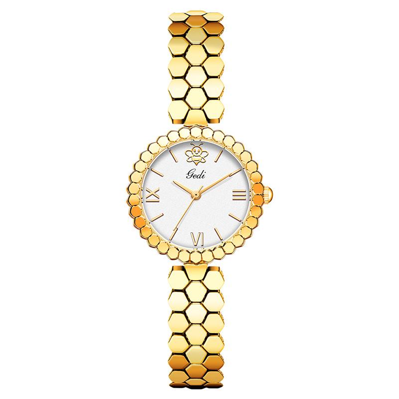 Creative Design Honeycomb Alloy Bracelet Watch Women S Simple Temperament High Value Niche Watch