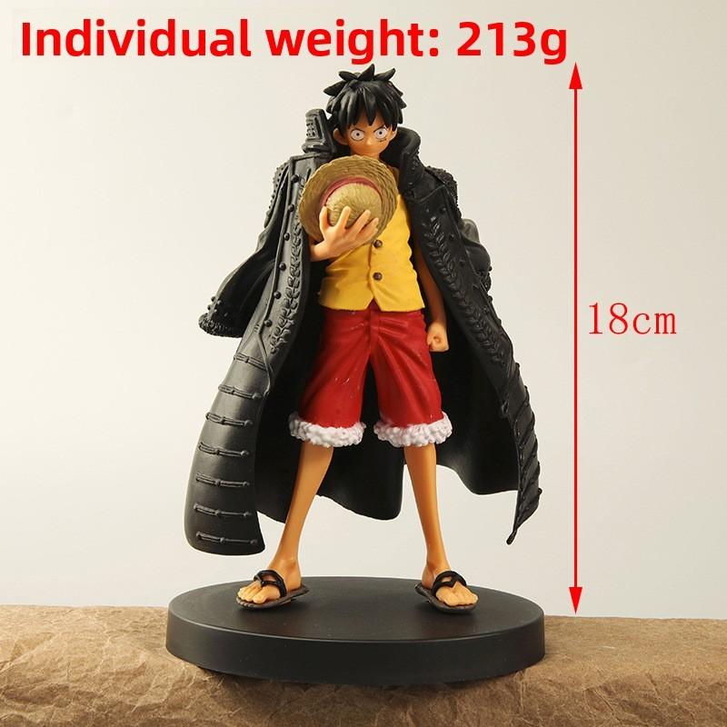Luffy One Piece Pvc Anime Model Ornament With Cloak Design Toy For Fans Gift