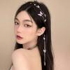 New Tassel Butterfly Hair Accessories Crystal Pearl Headband Headdress Butterfly Headband Woman Hair Hoop For Girl's Headband