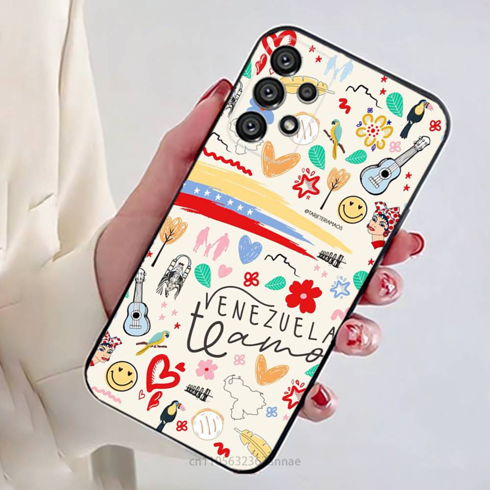 Aesthetic Art Venezuela  Phone Case For Samsung Galaxy A13,21s,22,31,32,52,53,71,80,A91 Soft Black Shell