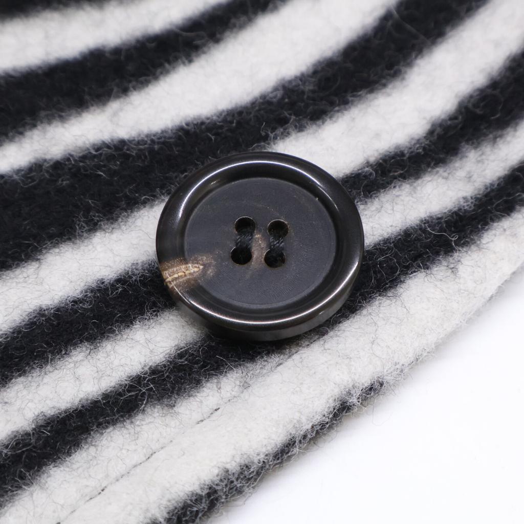 INSCRIRE I20AW-CT47A Zebra Print Wool Coat Coat 36 White X blackUsed