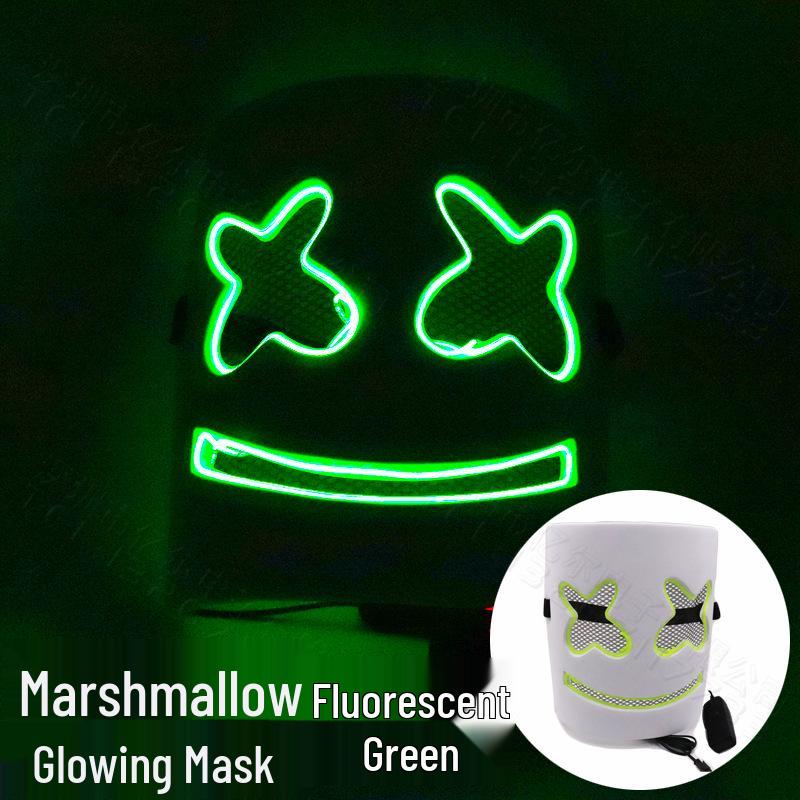 Marshmello LED Glowing Mask for EDM Festivals & Halloween.