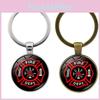 Firefighter Classic Pattern Keychain Pendant Bag Accessories Gift Decoration