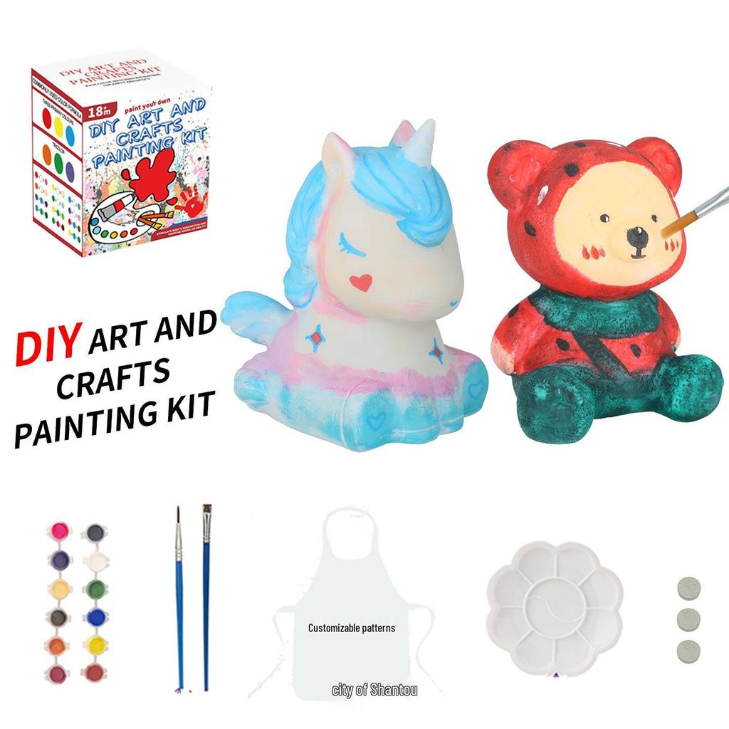 DIY Noční světlo Sada na malování koťátka - Ručně vyrobená kreativní graffiti omalovánka (Dvoudílná sada)