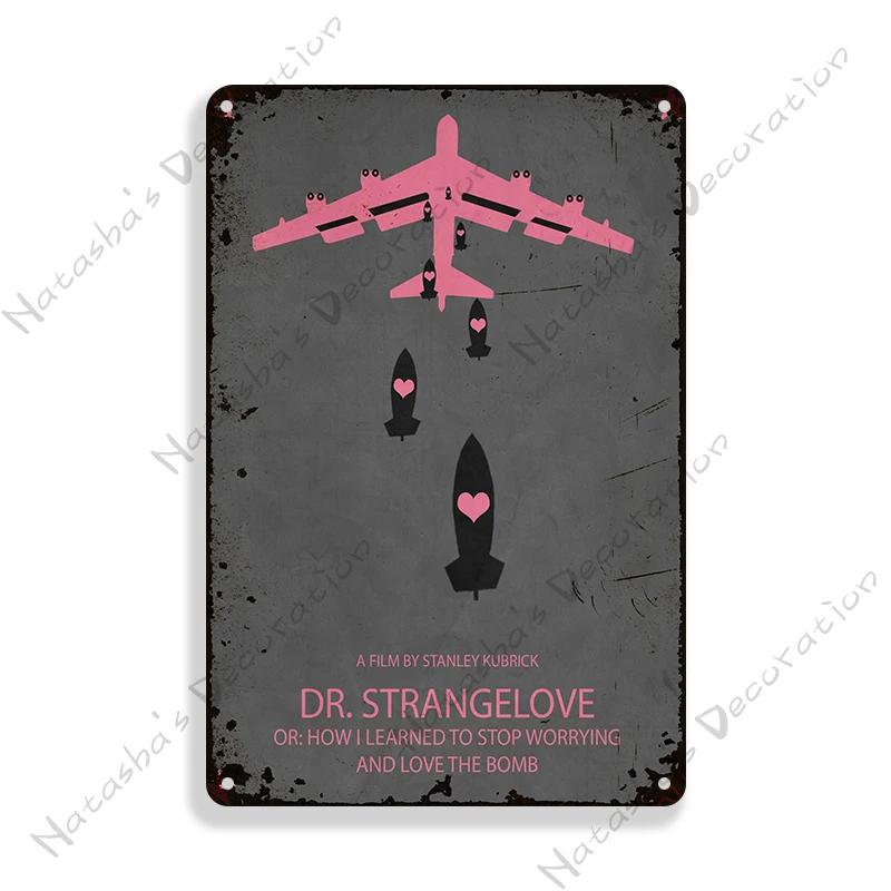 British Movie Poster Dr. Strangelove Metal Sign Retro Metal Poster Home Cafe Club Shop Home Bar Metal Plaque Industrial Decor
