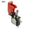 Illuminated LED Toggle Switch With Missile Style Flick Cover 12V Car Dash